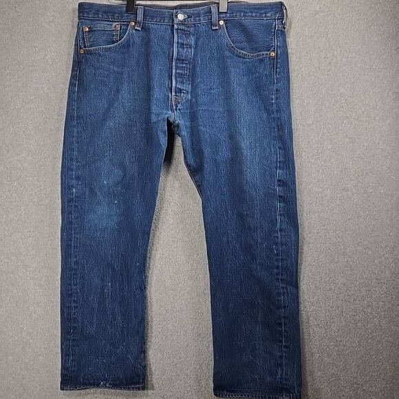 Levi's 501 Jeans Fly Button Straight 40x30 (40x27) - Picture 1 of 13